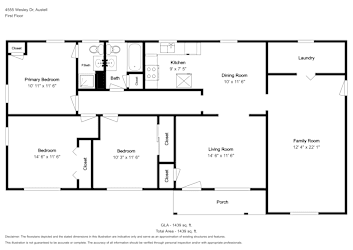 Floor plan 1 for 4555 Wesley Dr