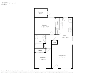 Floor plan 1 for 456 E 6Th Dr Unit A