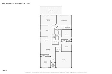 Floor plan 1 for 4604 Bellcrest Dr