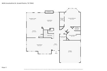 Floor plan 1 for 4634 Lincolnshire Dr
