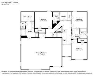 Floor plan 2 for 4733 Beau Point Ct