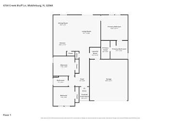Floor plan 1 for 4754 Creek Bluff Ln