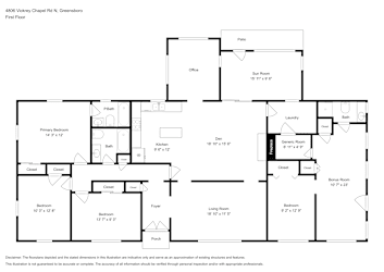 Floor plan 1 for 4806 Vickrey Chapel Rd N