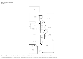 Floor plan 1 for 4992 Outlook Dr