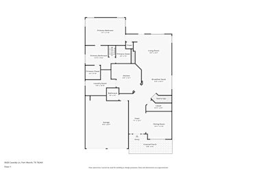 Floor plan 1 for 5020 Cassidy Ln