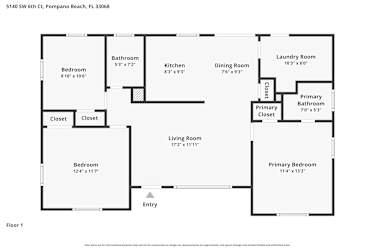 Floor plan 1 for 5140 SW 6th Ct