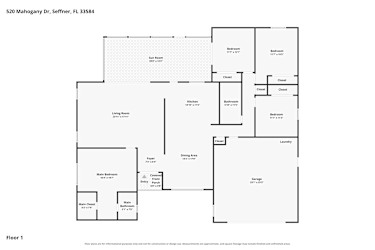Floor plan 1 for 520 Mahogany Dr