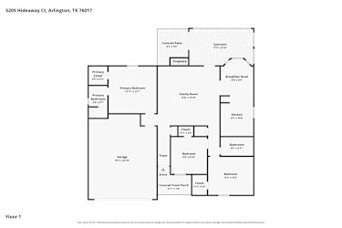 Floor plan 1 for 5205 Hideaway Ct