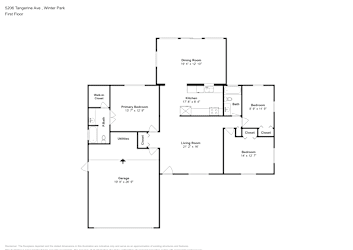 Floor plan 1 for 5206 Tangerine Ave