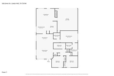 Floor plan 1 for 526 Sims Dr