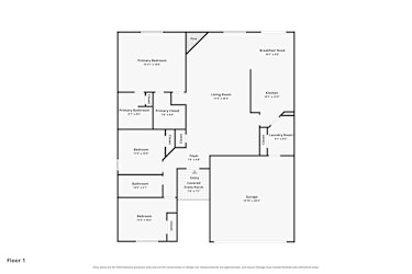 Floor plan 1 for 5290 Hillcrest Glenn Dr
