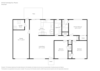 Floor plan 1 for 5310 E Cambridge Ave