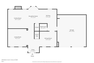 Floor plan 1 for 5390 Wellborn Creek Dr