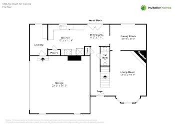 Floor plan 1 for 5395 Zion Church Rd