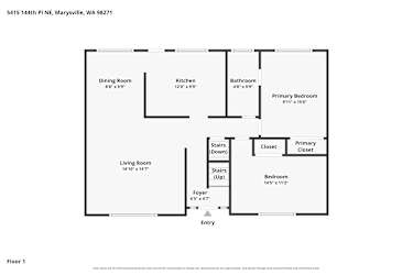 Floor plan 2 for 5415 144th Pl NE