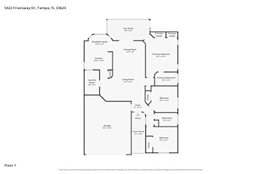 Floor plan 1 for 5422 Friarsway Dr