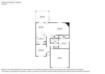Floor plan 1 for 5428 Emerald Spring Dr