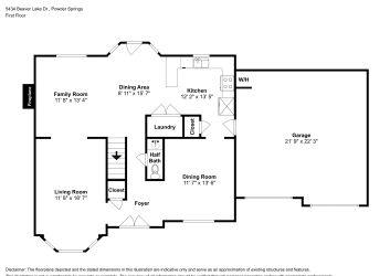 Floor plan 1 for 5434 Beaver Lake Dr