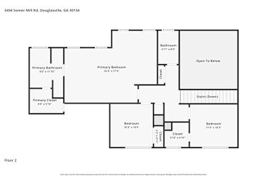 Floor plan 2 for 5456 Somer Mill Rd
