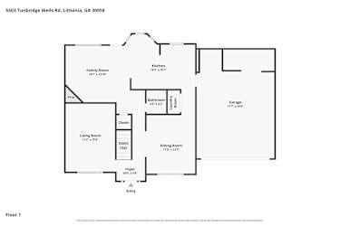 Floor plan 1 for 5503 Tunbridge Wells Rd