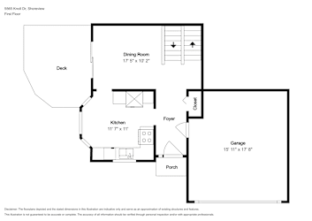 Floor plan 1 for 5565 Knoll Dr