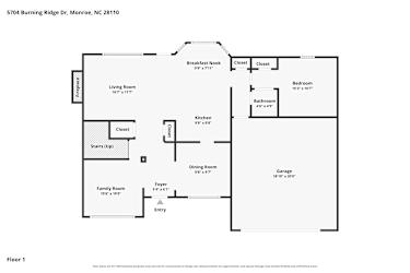 Floor plan 1 for 5704 Burning Ridge Dr