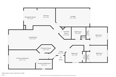 Floor plan 1 for 5808 Strawberry Lakes Cir