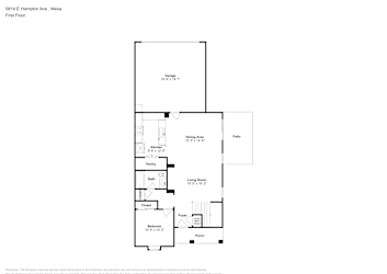 Floor plan 1 for 5814 E Hampton Ave