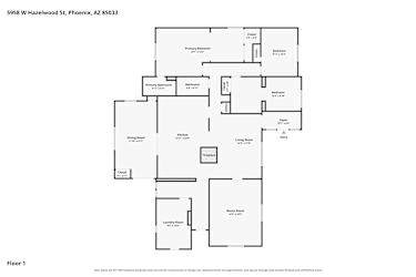 Floor plan 1 for 5958 W Hazelwood St