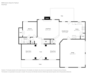 Floor plan 1 for 6000 Autumn Green Dr