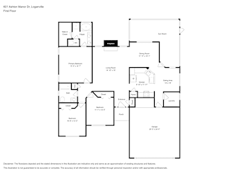 Floor plan 1 for 601 Ashton Manor Dr