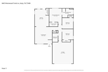 Floor plan 1 for 6047 Brenwood Trails Ln