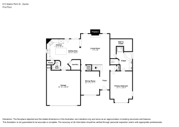 Floor plan 1 for 613 Adams Point Dr
