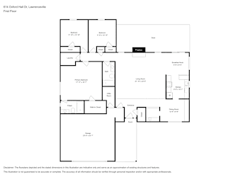 Floor plan 1 for 614 Oxford Hall Dr