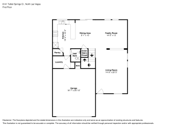 Floor plan 1 for 6141 Talbot Springs Ct