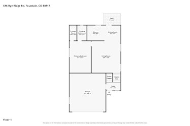 Floor plan 2 for 616 Rye Ridge Rd
