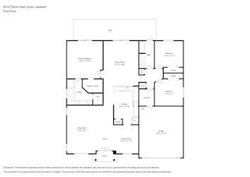Floor plan 1 for 6312 Tierra Vista Cir