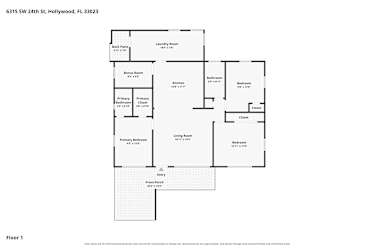 Floor plan 1 for 6315 SW 24th St