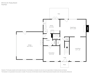 Floor plan 1 for 6512 Cox Dr