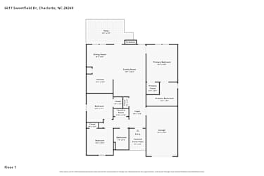 Floor plan 1 for 6617 Sweetfield Dr