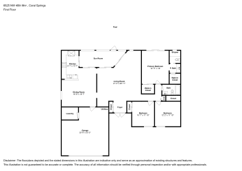Floor plan 1 for 6625 NW 48th Mnr