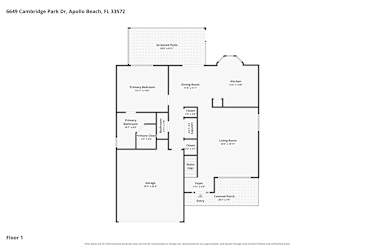 Floor plan 1 for 6649 Cambridge Park Dr