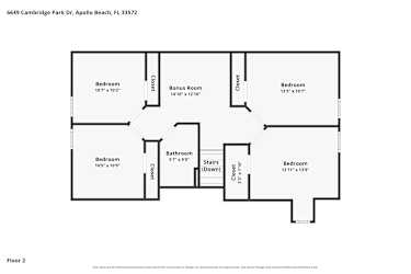 Floor plan 2 for 6649 Cambridge Park Dr