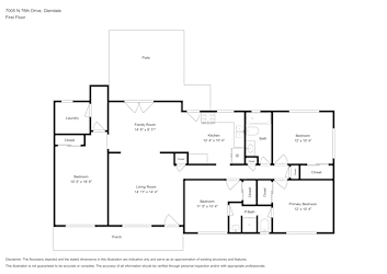 Floor plan 1 for 7005 N 76Th Dr