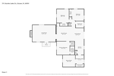 Floor plan 1 for 711 Starke Lake Cir