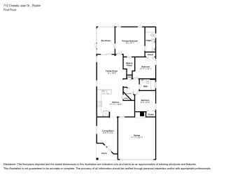 Floor plan 1 for 712 Cristelle Jean Dr