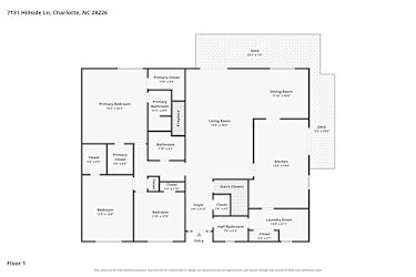 Floor plan 1 for 7131 Hillside Ln