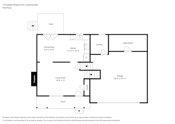 Floor plan 1 for 715 Saddle Shoals Dr