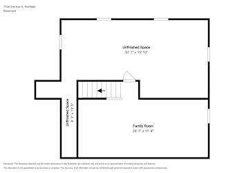 Floor plan 1 for 7338 2nd Ave S