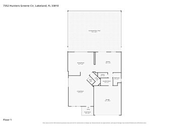 Floor plan 1 for 7352 Hunters Greene Cir